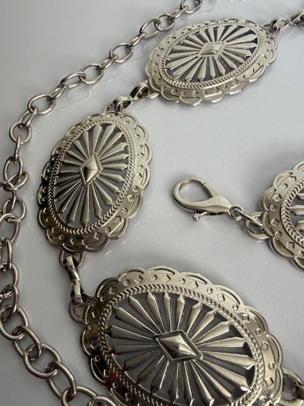 Vintage-Inspired Silver Concho Belt - Picture 4 of 8